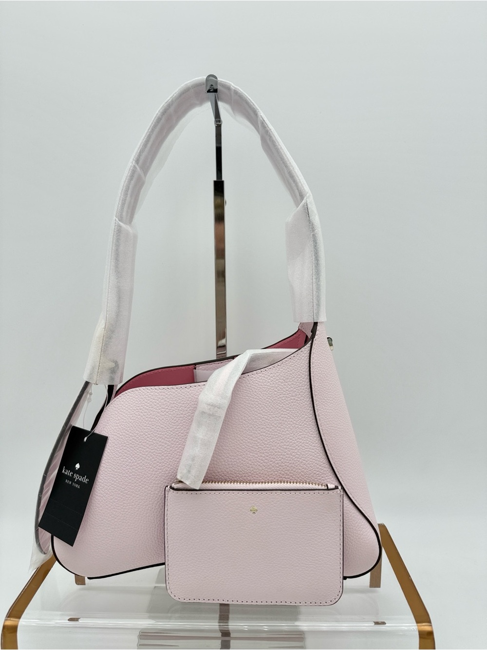 Kate Spade 454 Sculpted Shoulder Bag in Shimmer Pink